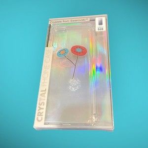 Crystals from Swarovski CLEAR Lucite w/ Sparkly POPPIES 🌺 Galaxy S20 Phone Case